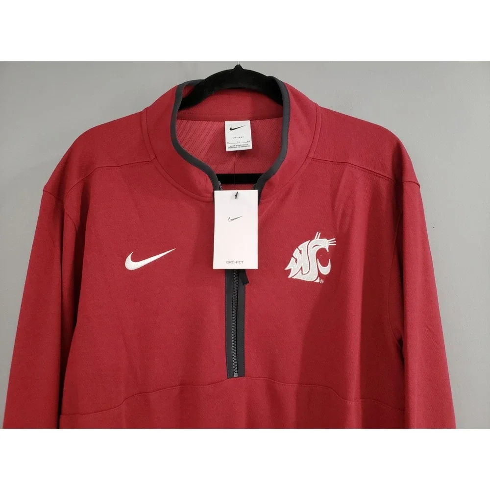 NEW SIZE XL WASHINGTON STATE COUGARS NCAA Nike Quarter Zip Pullover Shirt
